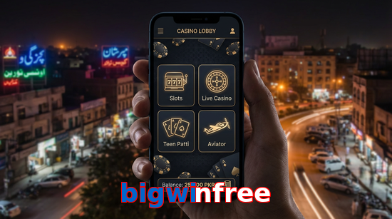 Main screen of Bigwinfree app page for PK players